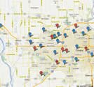 Omaha Golf Courses and Country Clubs Map