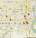 Southeast Omaha Restaurant Map