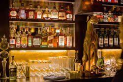 The Wicked Rabbit is Omaha's first speakeasy craft cocktail lounge, tucked away inside the Hotel Deco building.